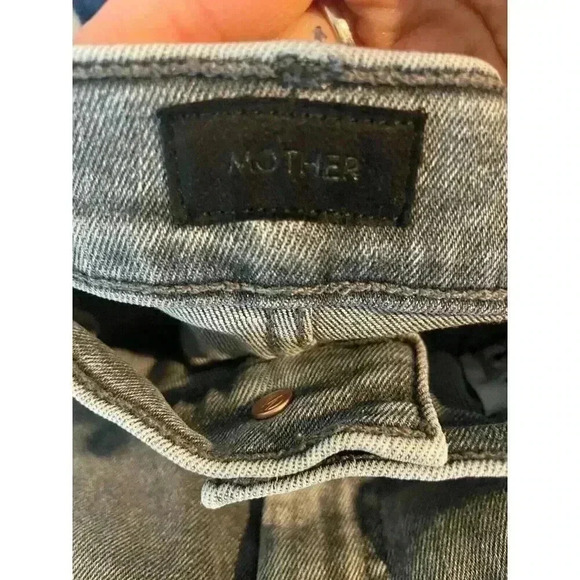 Mother High Waisted Weekender Skimp Northern Light Gray Size 29 Bootcut Cropped - Picture 13 of 15